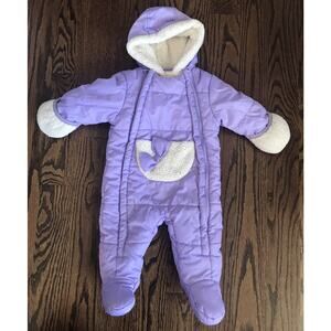 Wippette baby girl down bunting/snowsuit sz 3/6 mo purple